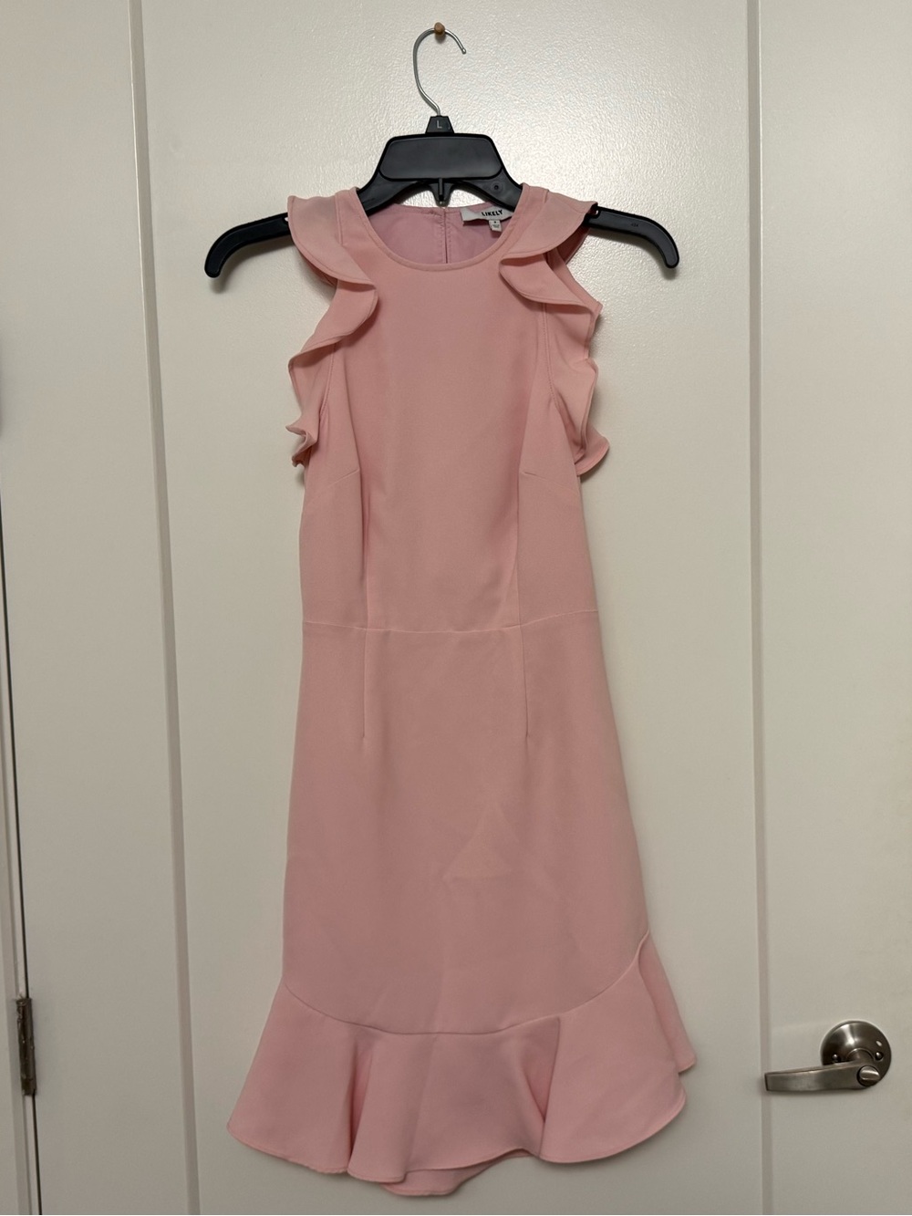 Likely Fanning Mini Dress - Pink Ruffle - Size 2